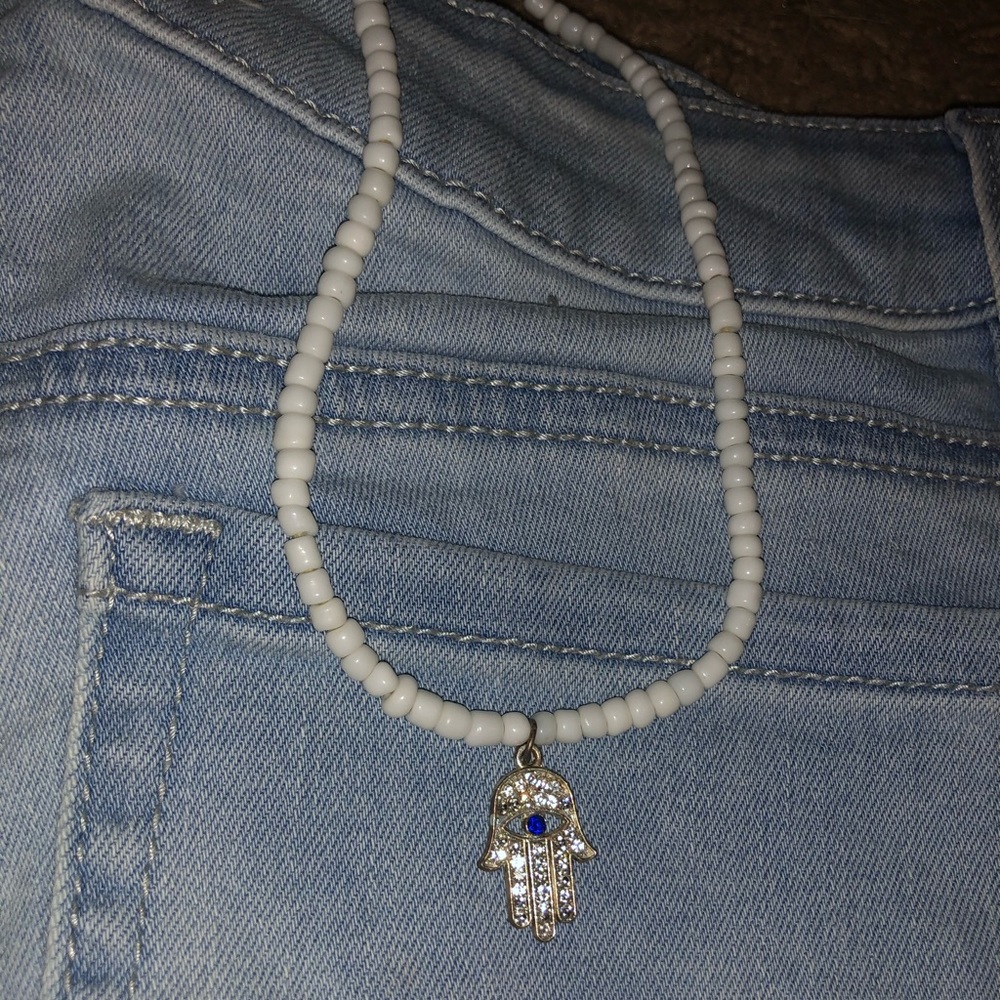 Hamsa choker necklace